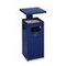 Kombiascher, HxBxT 910x395x395mm, Korpus Stahl enzianblau, m. Schutzdach