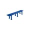 Parkbank,HxBxT 415x2000x370mm,5 Latten,PVC-Leisten-Sitz blau,Sitz H 415mm