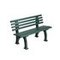 Parkbank,HxBxT 740x1200x380mm,9 Latten,PVC-Leisten-Sitz grün,Sitz H 440mm