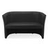 Sofa, 2-Sitzer, Leder schwarz, HxB 770x1290mm