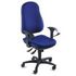 Bürodrehstuhl, Synchronmech., Sitz Stoff blau, Sitz H 420-550mm