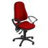 Bürodrehstuhl, Synchronmech., Sitz Stoff rot, Sitz H 420-550mm