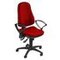 Bürodrehstuhl, Synchronmech., Sitz Stoff rot, Sitz H 420-550mm