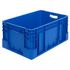 Stapelbehälter, HxLxB 270x600x400mm, 50l, PP, blau, Wände geschlossen