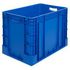 Stapelbehälter, HxLxB 420x600x400mm, 80l, PP, blau, Wände geschlossen