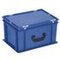 Euronorm-Koffer, HxLxB 235x400x300mm, 21l, PP, blau, Scharnierdeckel