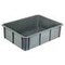 Stapelbehälter, HxLxB 220x800x600mm, 80l, PE, grau, Wände geschlossen