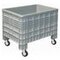 Großbehälter, HxLxB 920x800x1170mm, 520l, PE, grau, Wände geschlossen