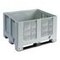 Großbehälter,HxLxB 760x1000x1200mm,610l,PE,grau,durchbrochen,durchbrochen