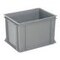 Euronorm-Stapelbehälter,HxLxB 270x400x300mm,26l,PP,grau,Wände geschlossen