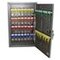 Schlüsselschrank, 42 Haken, HxBxT 400x250x80mm, Korpus silbergrau