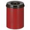 Papierkorb, selbstlöschend, 15l, HxØ 360x260mm, Kopfteil schwarz