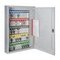Schlüsselschrank,50 Haken,HxBxT 550x380x80mm,Korpus RAL7035,Front RAL7035