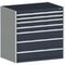 Schubladenschrank,HxBxT 1000x1050x750mm,Deckel-,Boden-,Frontfarbe RAL7016