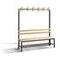 Umkleidebank, HxLxT 1710x1500x403mm, Holzleisten, Gestell schwarzgrau