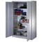 Universalschrank,RAL7035,HxBxT 1950x1200x600mm,4xStahlboden,Zyl.-Schl.