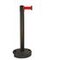 Gurtwarnständer,m. 1 Gurt(en),Pfosten Ø 83mm,L 3,7m,Gurt rot,Pfosten PVC