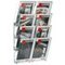 Wandprospekthalter,HxBxT 800x460x190mm,f. 8xDIN A4,Ablage(n) transparent
