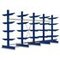 Kragarmregal, Grund+Anbau, HxBxT 1980x4305x1100mm, 5 Ständer, RAL5010