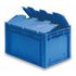 Euronorm-Stapelbehälter,HxLxB 288x600x400mm,49l,PP,blau,Wände geschlossen