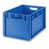 Euronorm-Stapelbehälter,HxLxB 420x600x400mm,79l,PP,blau,Wände geschlossen