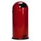 Tretabfallbehälter,22l,HxØ 640x355mm,Innenbehälter Stahl,Korpus Stahl rot