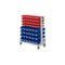 Sichtlagerkastenregal, fahrbar, Grundfeld, HxBxT 1230x1000x500mm