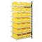 Sichtlagerkastenregal, Anbaufeld, HxBxT 2000x1006x600mm, 21 Kästen PE