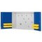 Wandschrank,HxBxT 620x920x335mm,Flügeltür mit Schlitzprägung,Stahlboden
