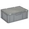 Euronorm-Stapelbehälter,HxLxB 295x600x400mm,54l,PP,grau,Scharnierdeckel