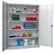 Großraum-Flügeltürenschrank, RAL7035, HxBxT 1950x1500x600mm, Zyl.-Schl.