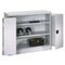 Großraum-Falttürenschrank, RAL7035, HxBxT 1000x1500x400mm, 2xStahlboden