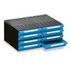 Schubladensystem,HxBxT 202x482x345mm,4x2 Schublade(n),Schubladen blau