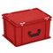 Euronorm-Koffer, HxLxB 235x400x300mm, 21l, PP, rot, Scharnierdeckel