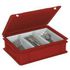 Euronorm-Koffer, HxLxB 130x400x300mm, 11l, Besteckeinsatz, PE, rot