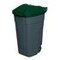 Abfalltonne,1x100l,HxBxT 850x510x550mm,Korpus PP anthrazit,Deckel PP grün