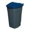 Abfalltonne,1x100l,HxBxT 850x510x550mm,Korpus PP anthrazit,Deckel PP blau
