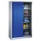 Schiebetürenschrank, HxBxT 1950x1200x400mm, Korpus RAL7035, Front RAL5010