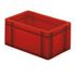 Euronorm-Stapelbehälter,HxLxB 145x300x200mm,5,5l,PP,rot,Wände geschlossen