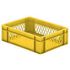 Euronorm-Stapelbehälter,HxLxB 75x400x300mm,7l,PP,gelb,Wände durchbrochen
