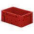 Euronorm-Stapelbehälter,HxLxB 120x300x200mm,4,1l,PP,rot,Wände geschlossen