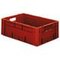 Euronorm-Stapelbehälter,HxLxB 210x600x400mm,38l,PP,rot,Wände geschlossen