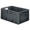 Euronorm-Stapelbehälter,HxLxB 270x600x400mm,50l,PP,grau,Wände geschlossen