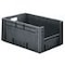 Euronorm-Stapelbehälter,HxLxB 270x600x400mm,50l,PP,grau,Wände geschlossen