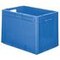 Euronorm-Stapelbehälter,HxLxB 420x600x400mm,80l,PP,blau,Wände geschlossen