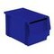 Sichtlagerkasten, HxBxT 200x200x350/300mm, PP, blau, Griffstab