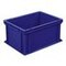 Euronorm-Stapelbehälter,HxLxB 220x400x300mm,21l,PP,blau,Wände geschlossen