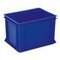 Euronorm-Stapelbehälter,HxLxB 270x400x300mm,26l,PP,blau,Wände geschlossen