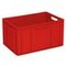 Euronorm-Stapelbehälter,HxLxB 320x600x400mm,63l,PP,rot,Wände geschlossen