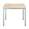 Mehrzwecktisch, HxBxT 740x700x600mm, rechteckig, 4-Fuß alusilber